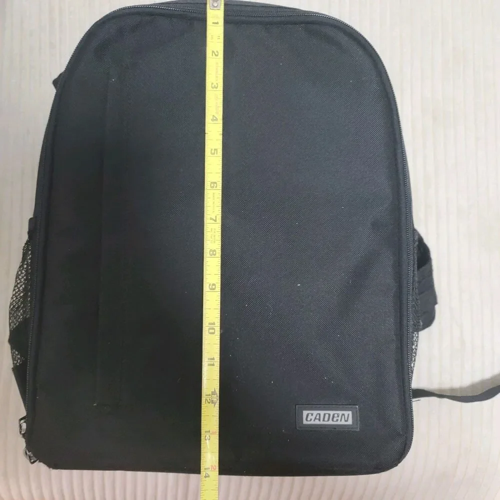 Caden Black Backpack For Cameras, Laptops And Other Portable Tech Accessories